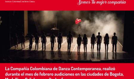 Resultados audiciones 2020 Compañía Colombiana Danza Contemporánea INCOLBALLET
